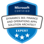 Microsoft- Dynamics 365 Finance and Operations Apps Solution Architect